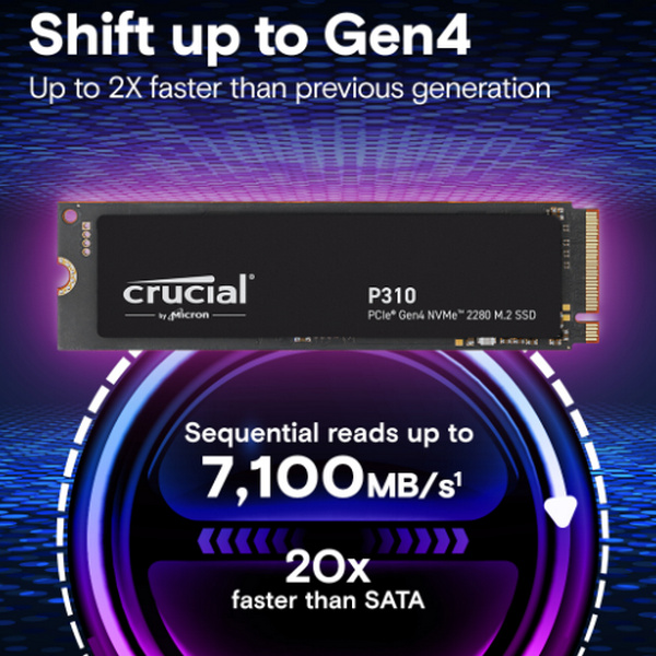 1TB Crucial CT1000P310SSD8 P310 PCIe M.2 Solid State Disk (SSD)